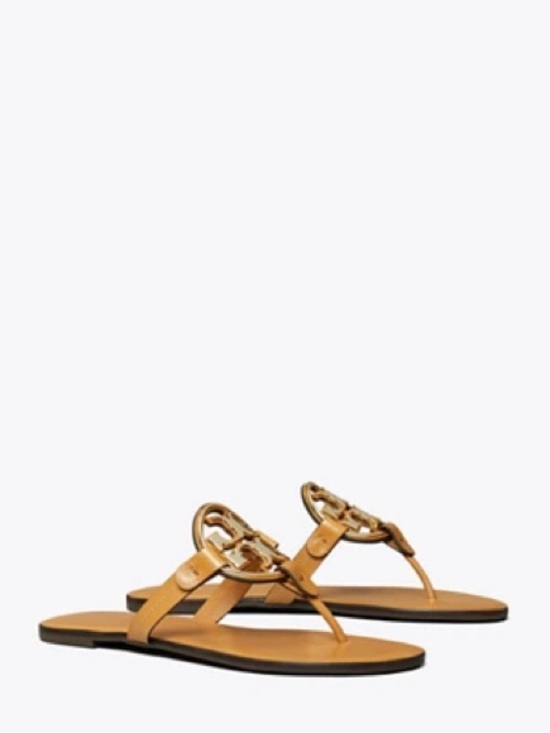 Tory Burch Shoes - Tory Burch Women’s Miller Metal Sandals in Walnut/Gold Size 7 EUC